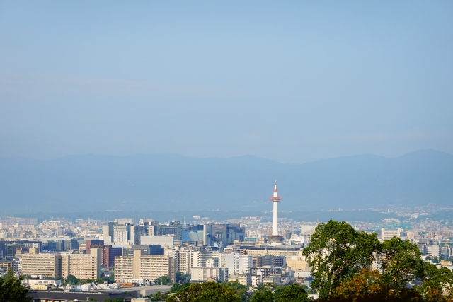 京都　清水寺からの眺め